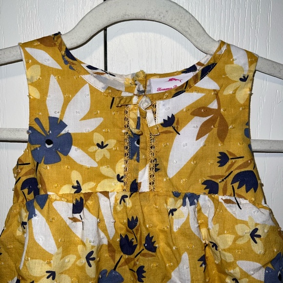 Tommy Bahama Toddler Girls Floral Eyelet Yellow Shirt - Picture 2 of 8